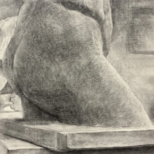 静物　木炭　木炭紙　昼間部生